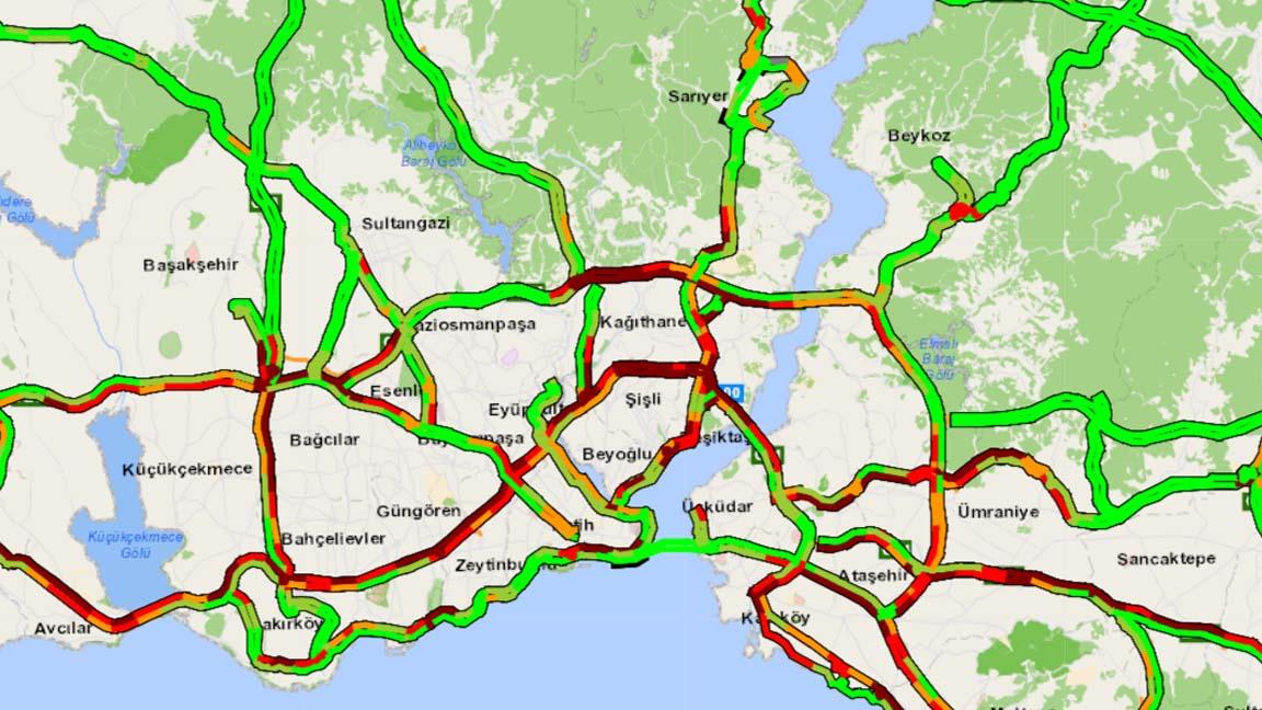 İstanbul'da trafik yoğunluğu yüzde 71'e ulaştı 