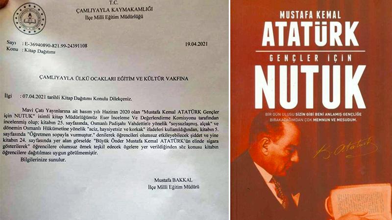 Çamlıyayla İlçe Milli Eğitim Müdürlüğü, okullarda Nutuk dağıtılmasına izin vermedi: "Vahdettin'e yönelik 'soysuzlaşmış, alçak' ifadeleri kullanıldığından..."