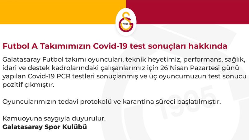 Galatasaray'da Covid-19 şoku!