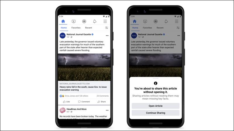 Facebook test etmeye başladı; okunmayan makalenin paylaşılması engellenecek