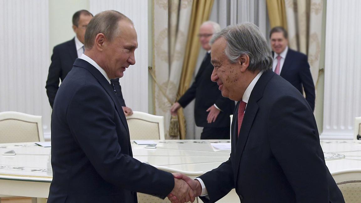 Putin ile Guterres görüştü: Filistin-İsrail çatışmasında öncelikli görev sivil halkın güvenliğini sağlamak 