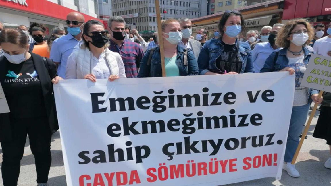 Ardeşen'de çay üreticilerinin eyleminde provoke girişimi 