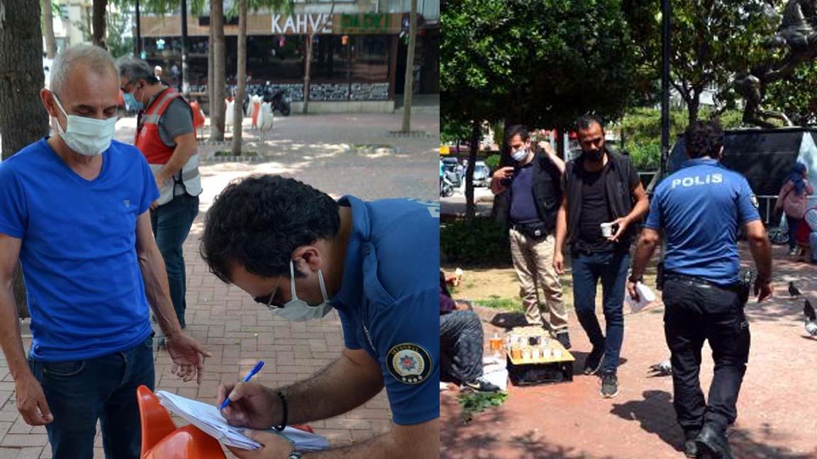 İstanbul'da kısıtlamada parkta oturmaya devam edenlere ceza kesildi 