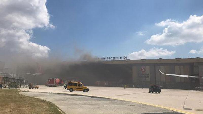 THY'nin uçak bakım hangarında oksijen tüpü patladı