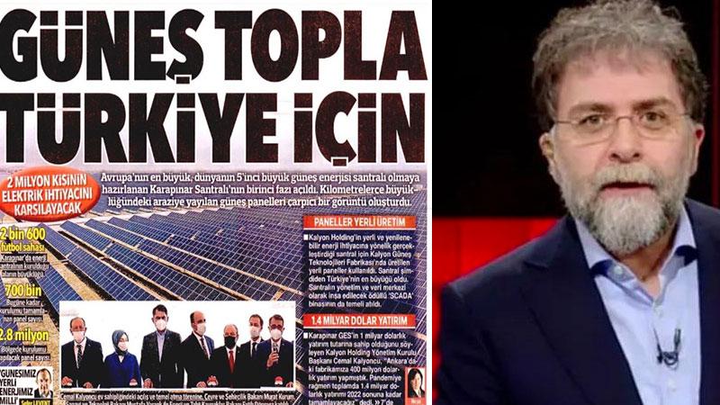 Ahmet Hakan’dan “Güneş Topla Türkiye İçin” manşeti savunması: Bunları kim yaparsa Hürriyet’e manşet olur