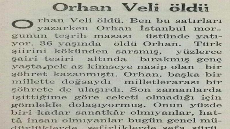 Mehmet Altan yazdı: Orhan Veli ceketsiz mi öldü?