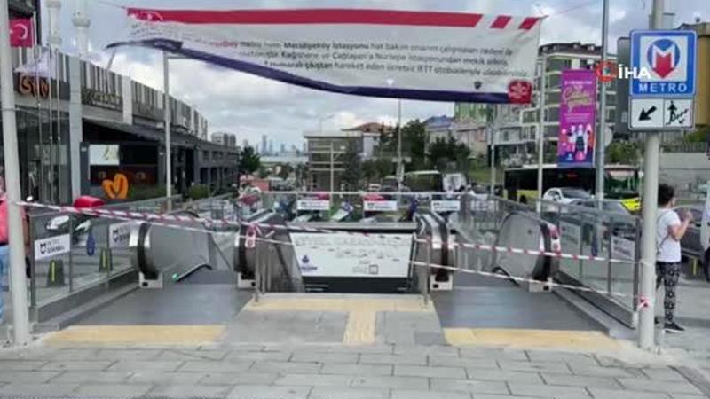 Mecidiyeköy-Mahmutbey Metro Hattı'nda yangın