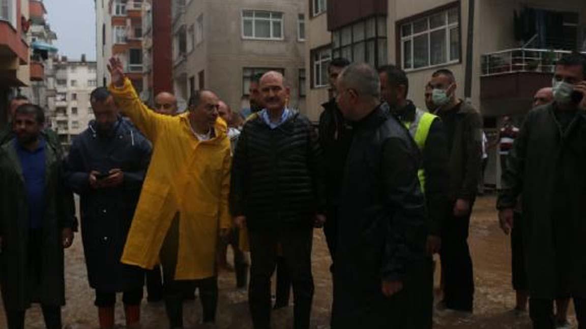 İçişleri Bakanı Soylu Arhavi'de: "Toplam 85 milyonluk sadece buraya yönelik bir hasar gerçekleşti"