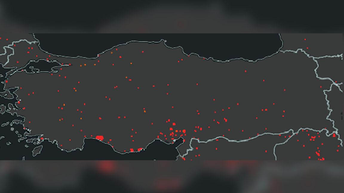 Türkiye'deki orman yangınları, NASA tarafından görüntülendi 