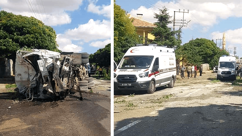 Beton mikserinin çarptığı evin balkonunda oturan kadın hayatını kaybetti