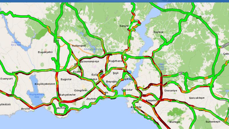 İstanbul'da trafik yoğunluğu yüzde 62'yi gördü