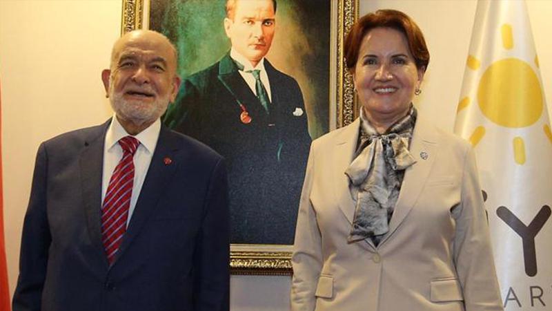 Akşener ile Karamollaoğlu'ndan basın toplantısı: Millet İttifakı'na katılan siyasi partiler ortak bir manifesto açıklayacak