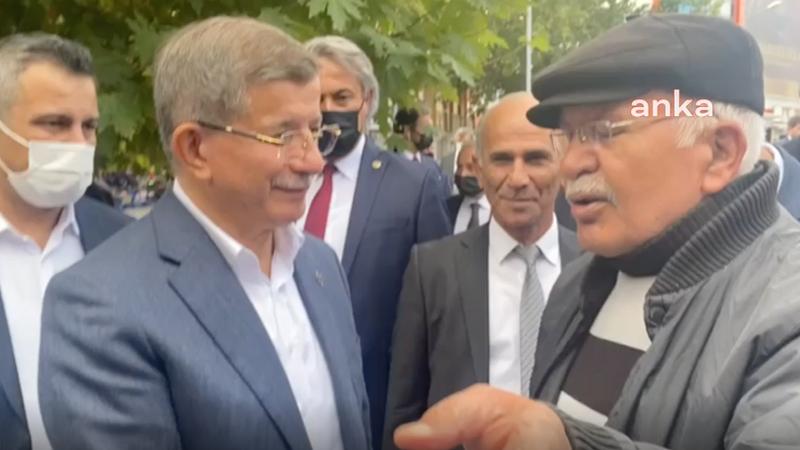 Davutoğlu ile konuşan emekli dert yandı: Çok perişanız, marketime kasabıma giremiyorum, ekmeğimi alamıyorum