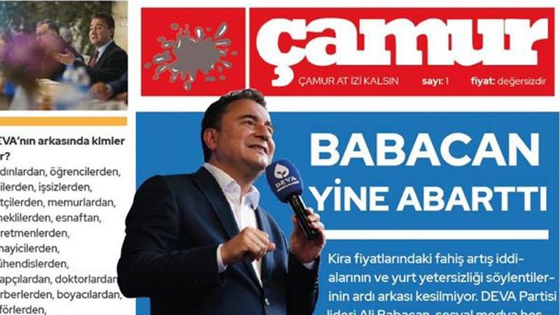 DEVA Partisi ‘Çamur’gazetesi çıkardı, iktidara yakın medyayı tiye aldı