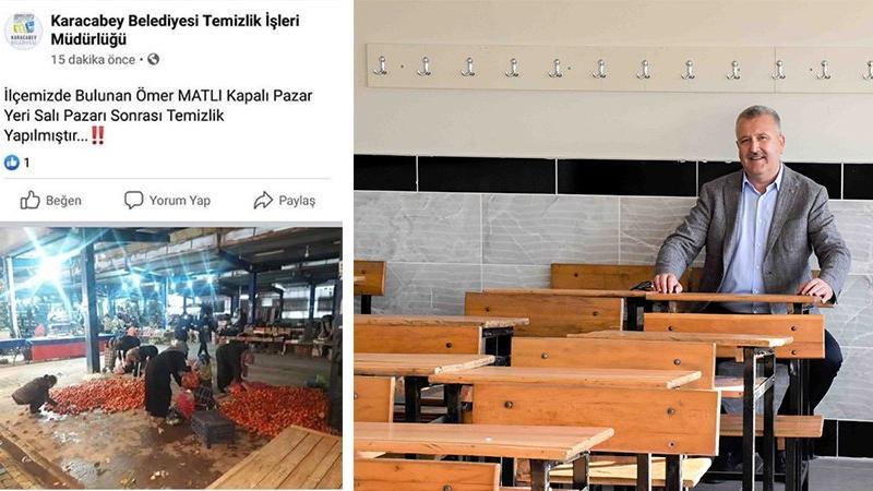 AKP'li belediye, pazar artıklarını toplayan vatandaşlar için "temizlik yapılmıştır" paylaşımı yaptı!