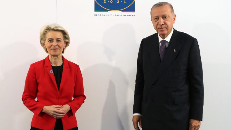 Cumhurbaşkanı Erdoğan, AB Komisyonu Başkanı Leyen ile görüştü