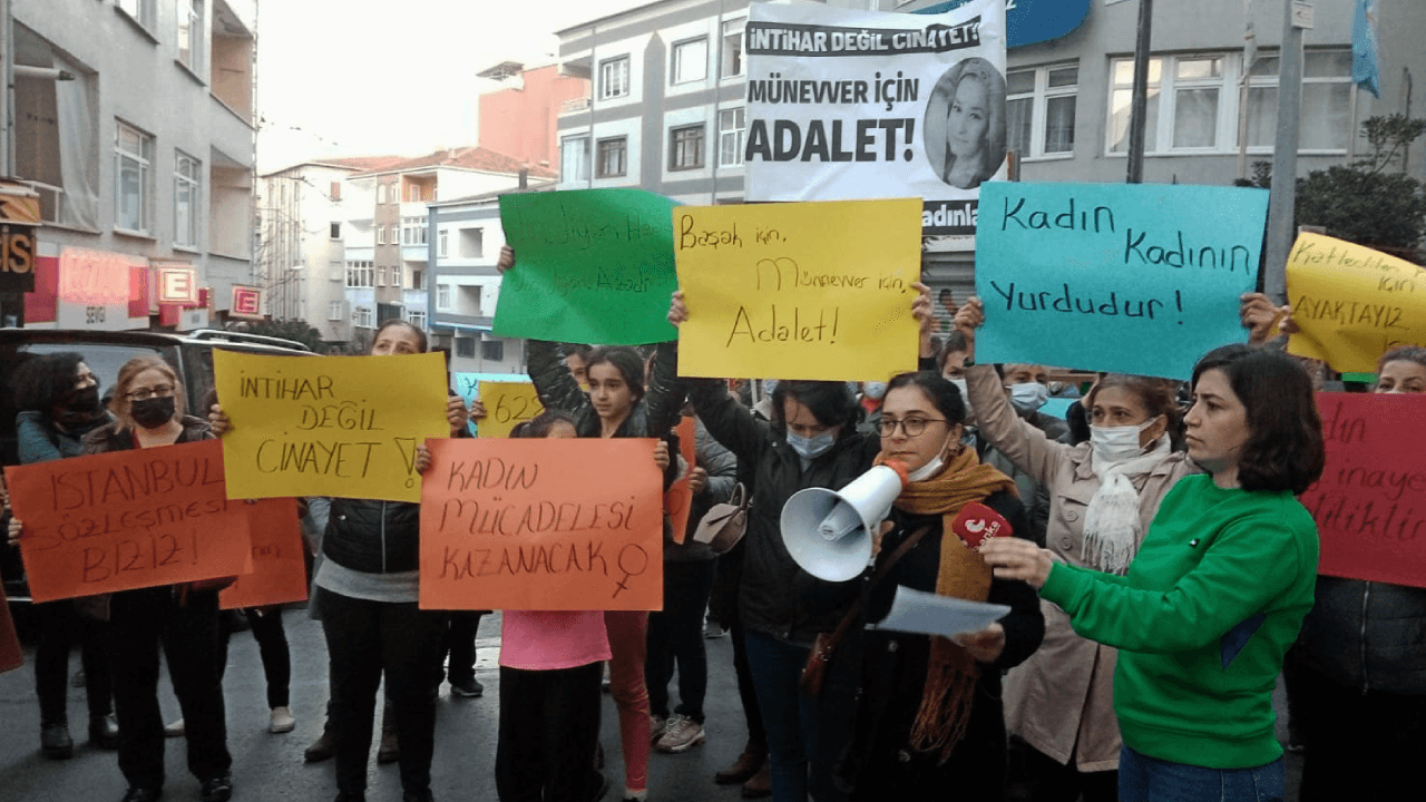 Kadınlar, yıllarca kocasının şiddetine maruz kalan ve yaşamına son veren Münevver Akyol için adalet istedi: İntihar değil, cinayet!