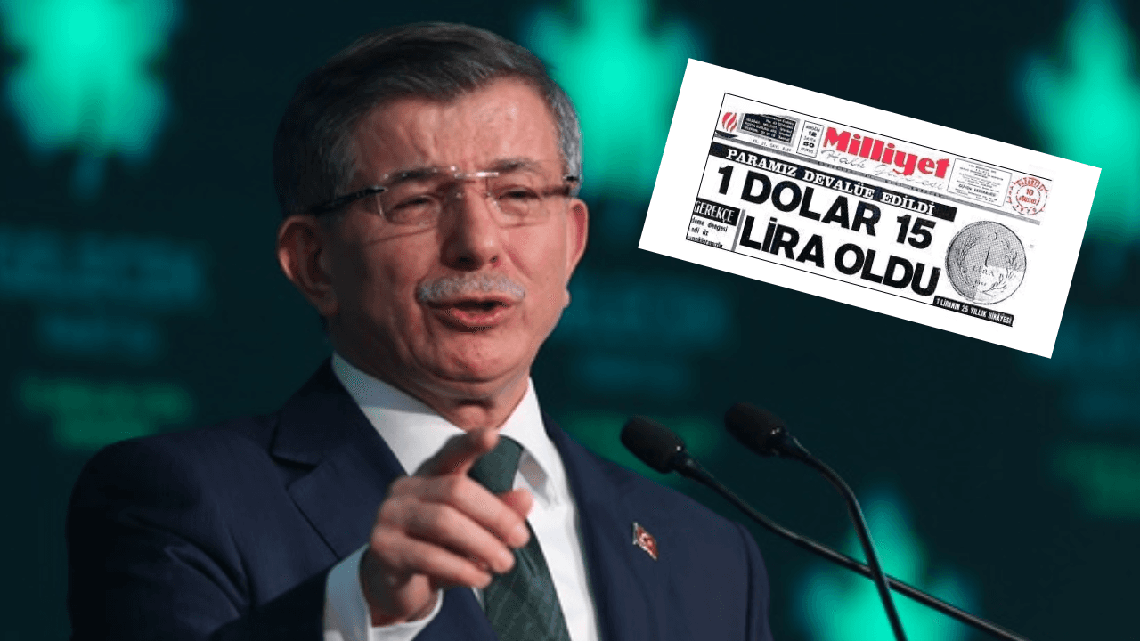 Davutoğlu, 50 yıl önceki gazete manşetini paylaştı: Paradan altı 0 attıktan sonra yine doların 15 lira olacağı günlerin korkusuyla yaşatıyorsunuz milleti!