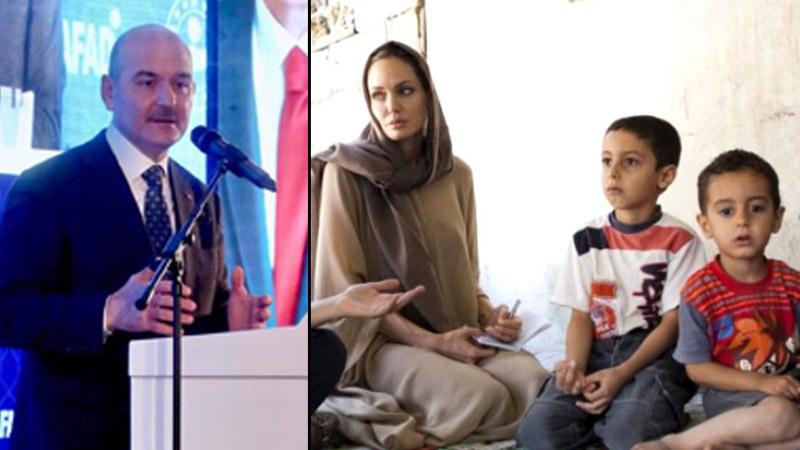 İçişleri Bakanı Soylu: Göç meselesini Angelina Jolie fotoğrafı ile çözmeye çalıştılar