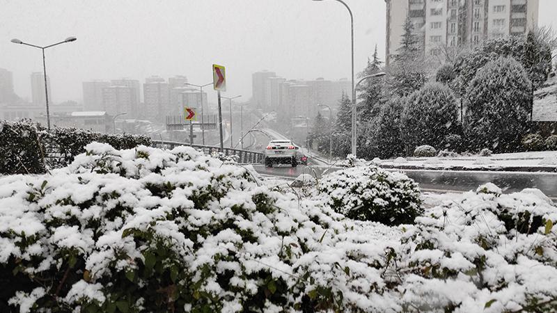 İstanbul'dan kar manzaraları