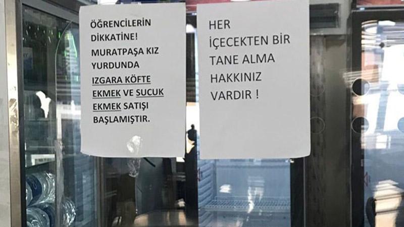 Üniversite yemekhanesinde öğrenciye 'kotalı' ekmek