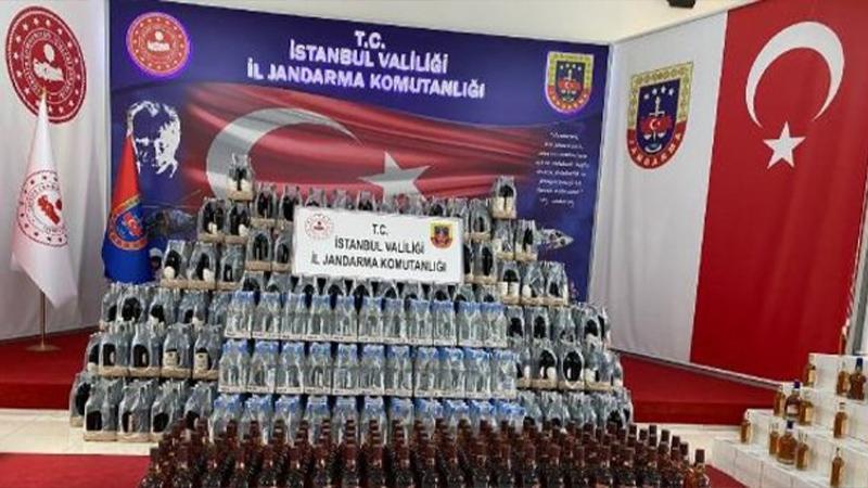 İstanbul’da 7 bin 400 litre sahte içki ele geçirildi