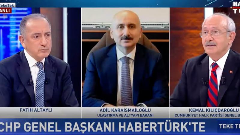 Kılıçdaroğlu'ndan, konuk olduğu yayına TBMM Başkanı ve Ulaştırma Bakanı'nın bağlanmasına yanıt: Saray'ı da bağlayın!