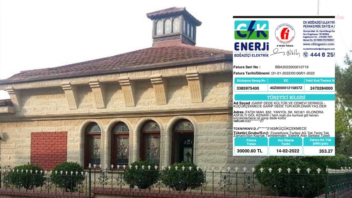 Cemevi 'ticarethane' sayıldı; 30 bin TL elektrik 11 bin TL doğalgaz faturası geldi