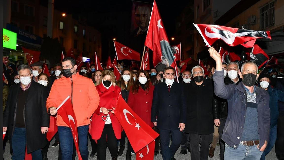 Muğla'da "Ata'ya saygı" yürüyüşü düzenlendi