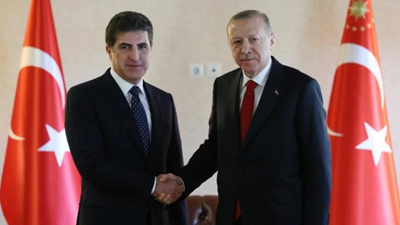 Cumhurbaşkanı Erdoğan, IKBY Başkanı Barzani ile görüştü