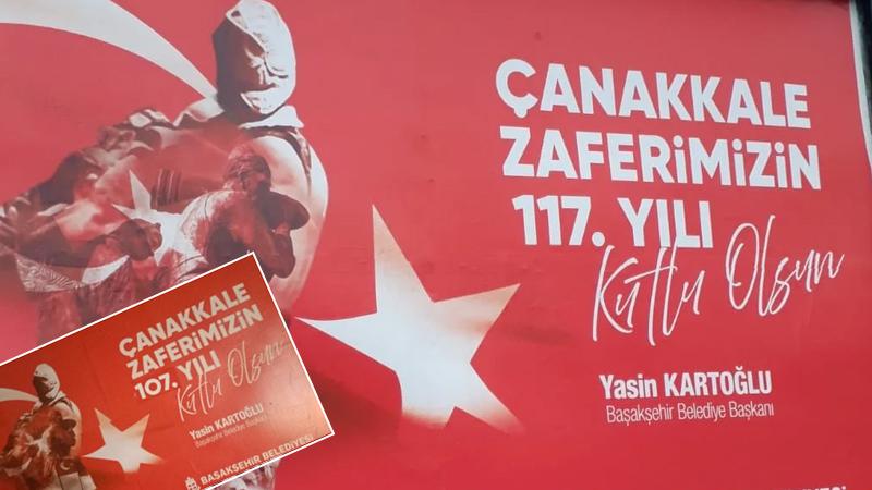 AKP'li Başakşehir Belediyesi Çanakkale Zaferi'nin yılını şaşırdı, hatayı yamayla düzeltti!