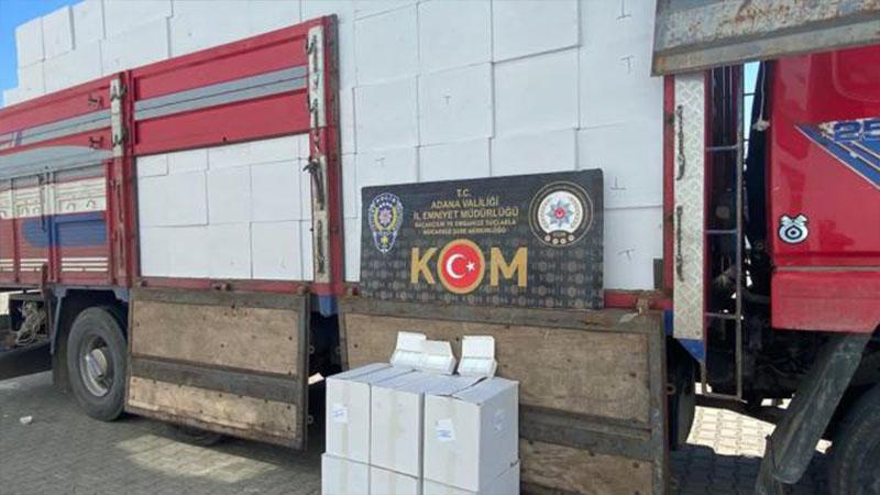 Adana’da 9 milyon 430 bin kaçak makaron ele geçirildi