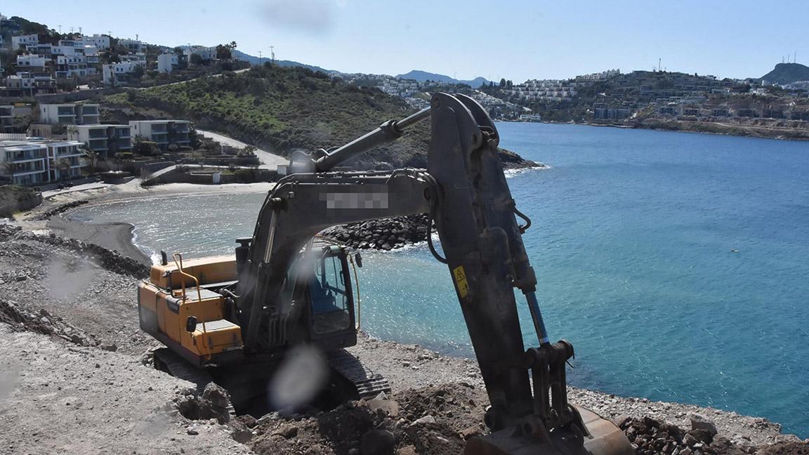 Bodrum'da denize hafriyat döken firmaya soruşturma