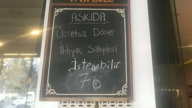 Gaziantep'te askıda döner uygulaması