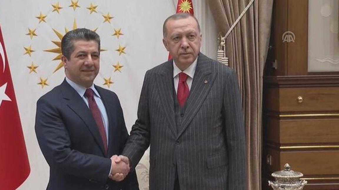 Erdoğan, IKBY Başbakanı Mesrur Barzani ile bir araya geldi 