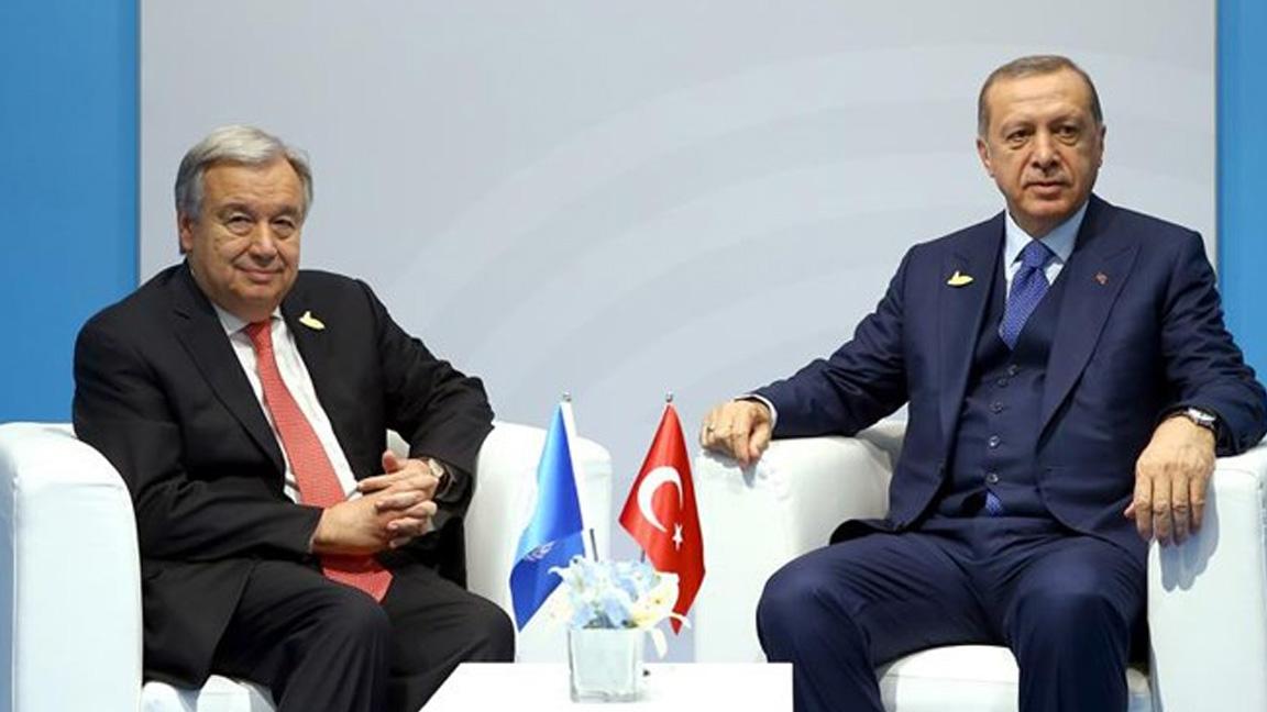 Cumhurbaşkanı Erdoğan, BM Genel Sekreteri Guterres ile telefonda görüştü