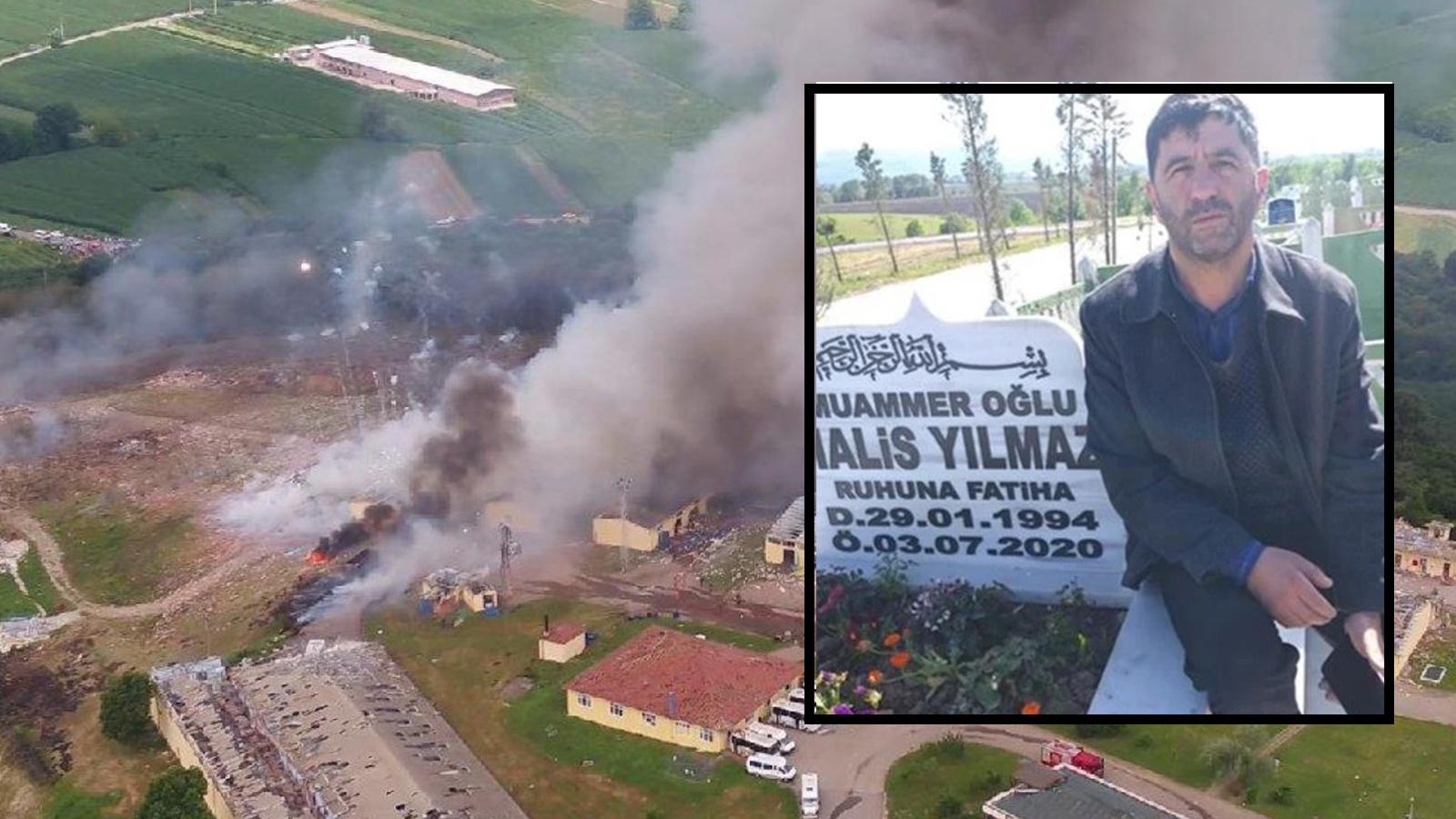 Sakarya havai fişek fabrikasındaki patlamada oğlunu yitiren babaya suç duyurusu