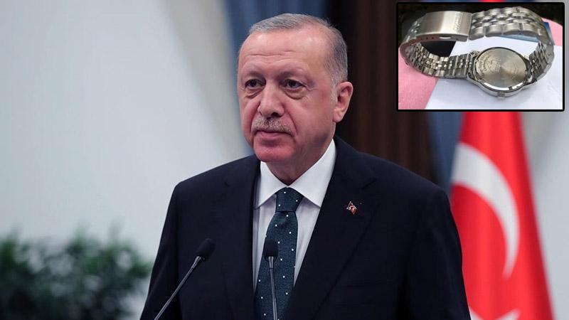 Cumhurbaşkanı Erdoğan'ın hediye ettiği saat internetten satışa çıkarıldı; 100 bin TL istendi