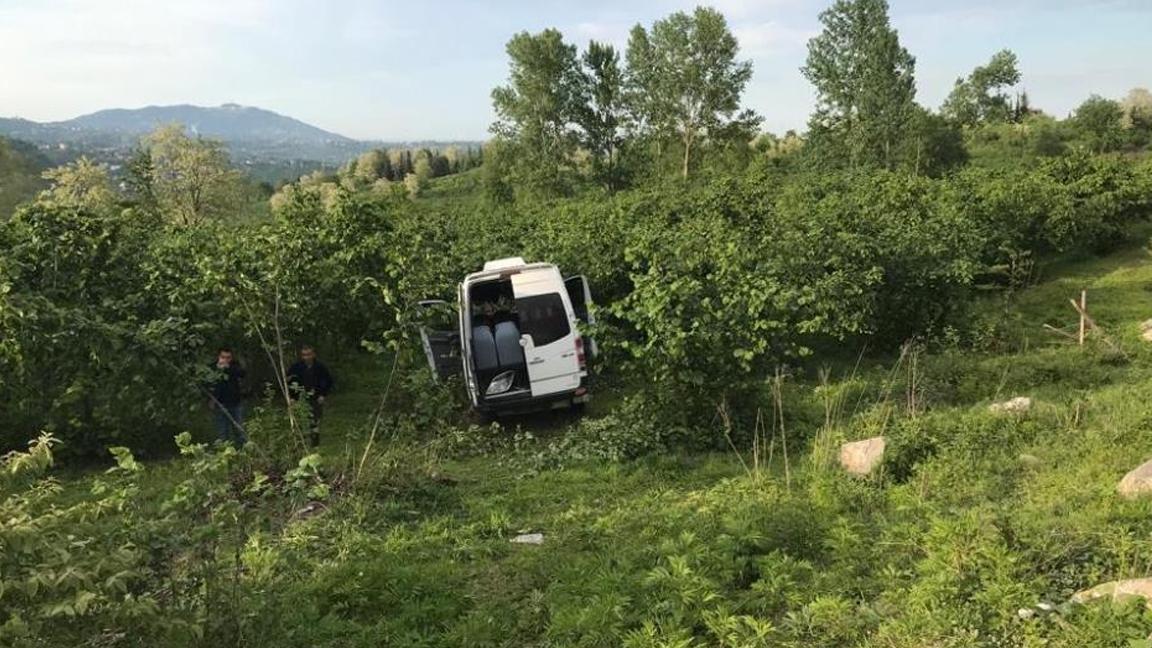 Ordu’da minibüs fındık bahçesine uçtu: 11 yaralı