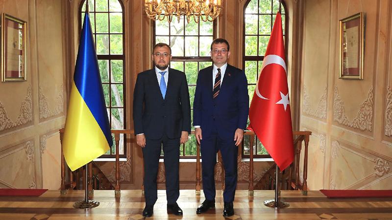 İmamoğlu, Ukrayna'nın Ankara Büyükelçisi Vasyl Bodnar'ı ağırladı