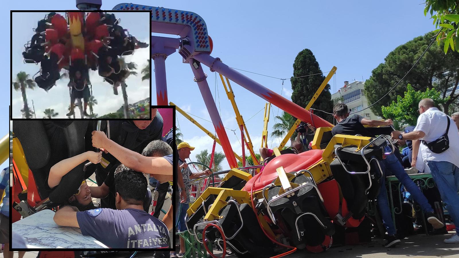 3 çocuk yaralanmıştı; hareket halindeyken kopan Lunaparktaki o oyuncak kaldırılıyor