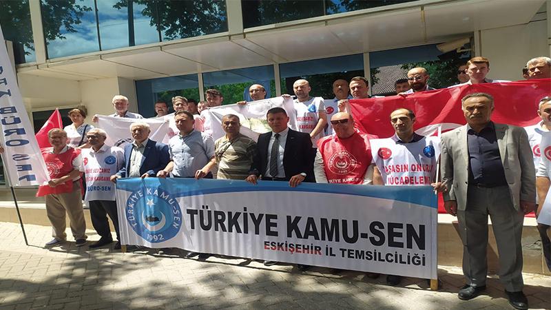 Eskişehir'de memurlardan ek gösterge tepkisi