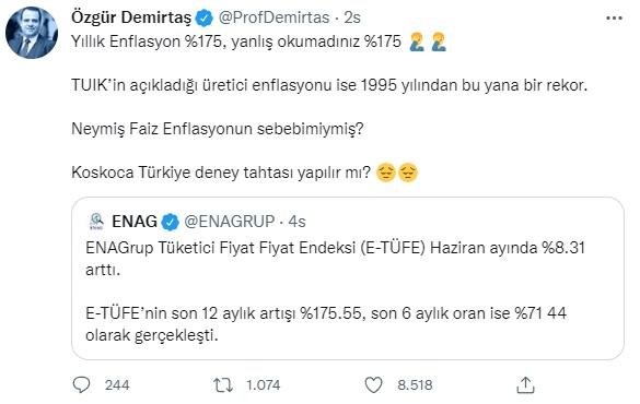 İşte ekonomistlerden TÜİK'in açıkladığı enflasyon oranına ilk tepki