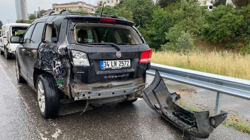 Maltepe'de 10 araç birbirine girdi: Kaza sonrası D-100 Karayolu Ankara istikameti bir süreliğine trafiğe kapatıldı