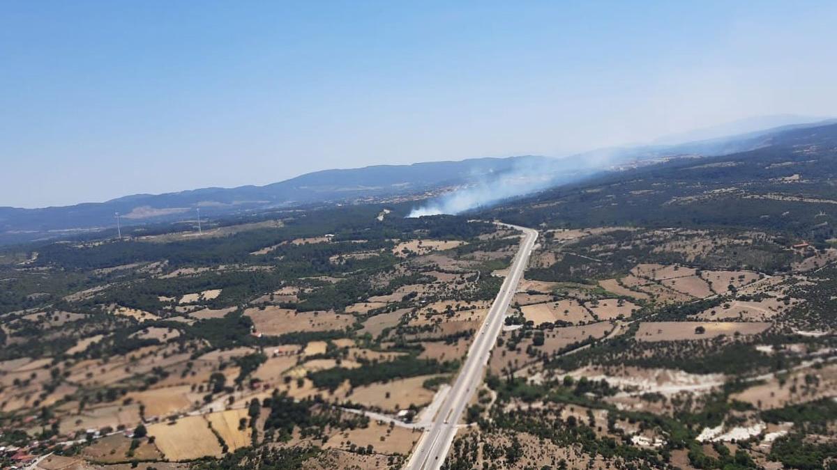 Çanakkale’de kaza yapan araç orman yangınına neden oldu