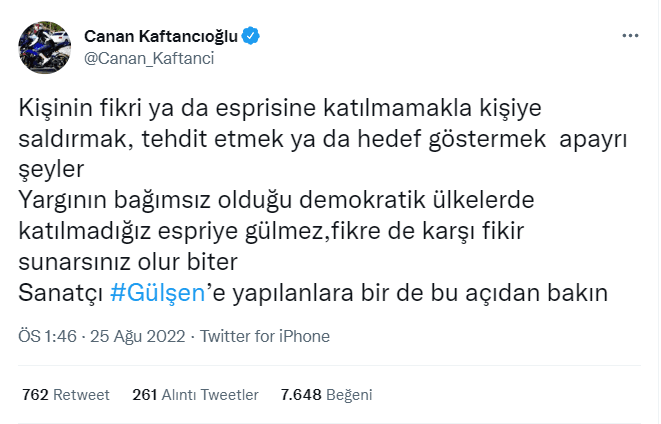 Gülşen'e açılan soruşturmaya tepki yağıyor: 'Namaz kılmayanlar öldürülebilir' diyenler için soruşturma var mı?