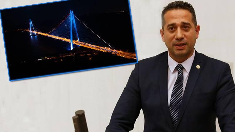 CHP'li Başarır'dan Yavuz Sultan Selim Köprüsü iddiası: Günlük geçiş garantisi 135 bin değil 270 bin