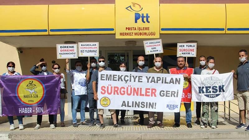 Haber-Sen üyeleri, PTT'deki "sürgünlere" karşı İstanbul ve Batman'dan Ankara'ya yürüyecek 