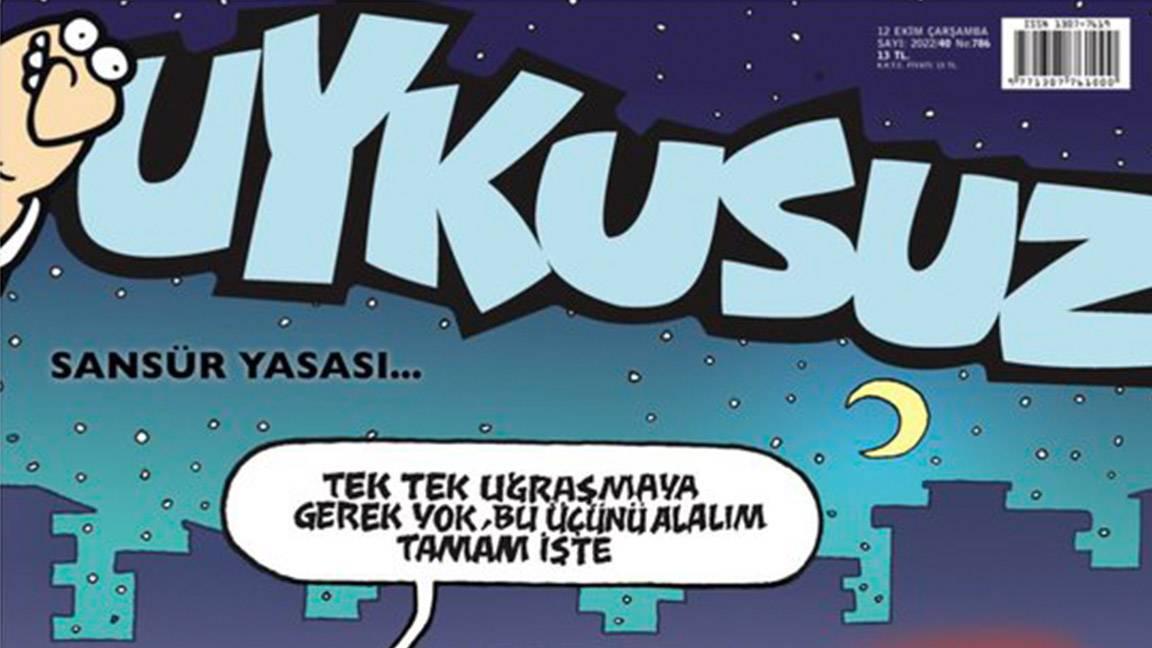 Uykusuz dergisi, 'Sansür yasası'nı kapağına taşıdı! 