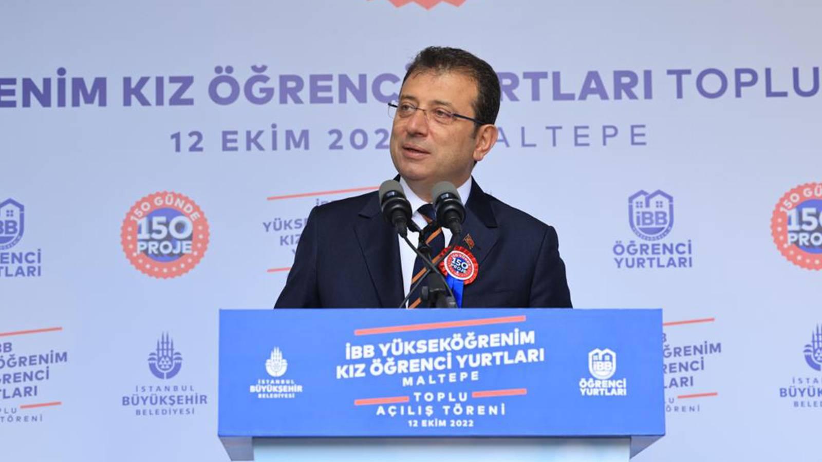 İmamoğlu: Bizden önceki yönetime göre İstanbul'un yurt sorunu yoktu, dertleri yurtları bir kısım vakıflar ve derneklere faydalandırmaktı!